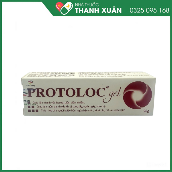 Kem bôi trĩ nội, trĩ ngoại Protoloc gel giúp giảm đau, viêm